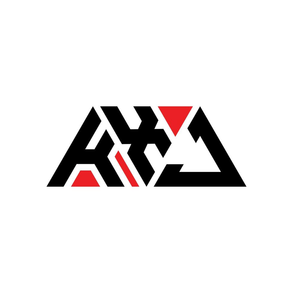 création de logo de lettre triangle kxj avec forme de triangle. monogramme de conception de logo triangle kxj. modèle de logo vectoriel triangle kxj avec couleur rouge. logo triangulaire kxj logo simple, élégant et luxueux. kxj