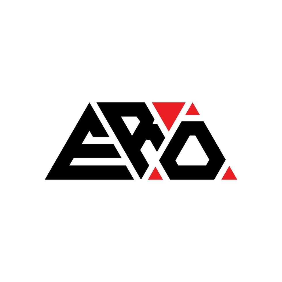 création de logo de lettre triangle ero avec forme de triangle. monogramme de conception de logo triangle ero. modèle de logo vectoriel triangle ero avec couleur rouge. logo triangulaire ero logo simple, élégant et luxueux. éro