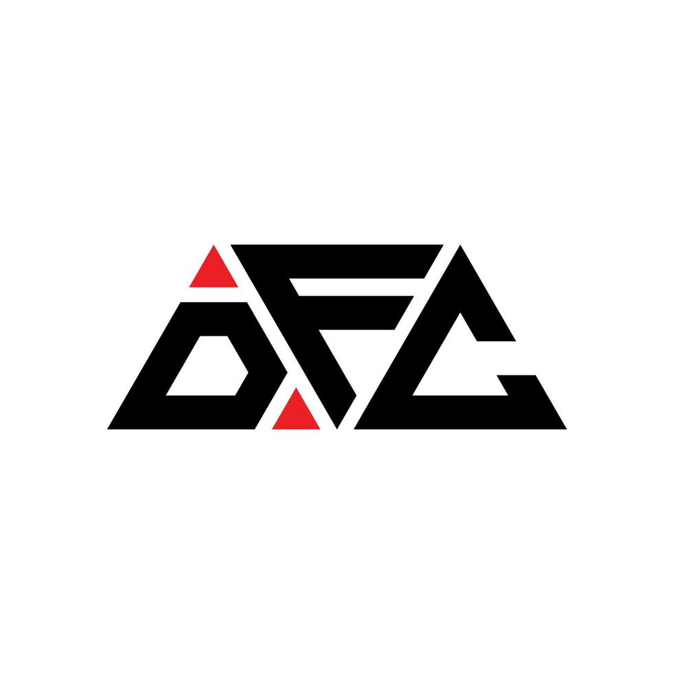 création de logo de lettre triangle dfc avec forme de triangle. monogramme de conception de logo triangle dfc. modèle de logo vectoriel triangle dfc avec couleur rouge. logo triangulaire dfc logo simple, élégant et luxueux. dfc