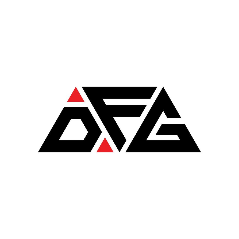 création de logo de lettre triangle dfg avec forme de triangle. monogramme de conception de logo triangle dfg. modèle de logo vectoriel triangle dfg avec couleur rouge. logo triangulaire dfg logo simple, élégant et luxueux. dfg