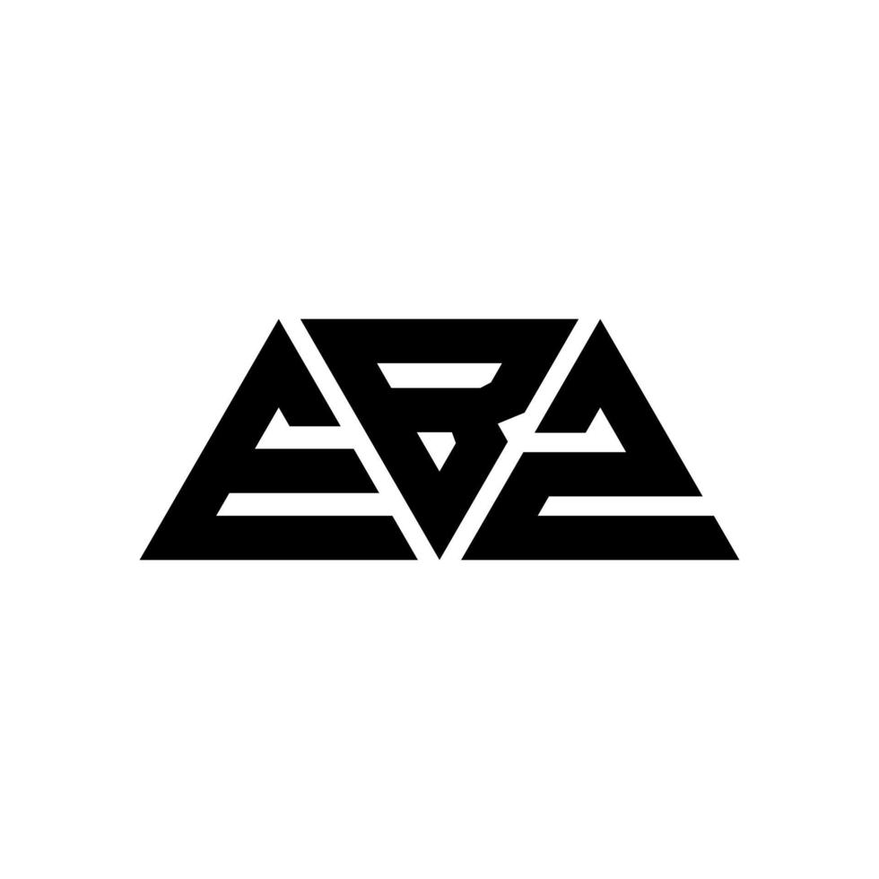 création de logo de lettre triangle ebz avec forme de triangle. monogramme de conception de logo triangle ebz. modèle de logo vectoriel triangle ebz avec couleur rouge. logo triangulaire ebz logo simple, élégant et luxueux. ebz