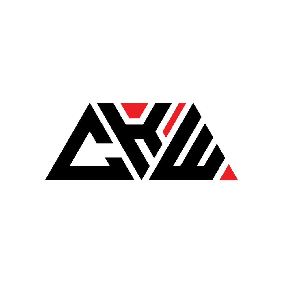 création de logo de lettre triangle ckw avec forme de triangle. monogramme de conception de logo triangle ckw. modèle de logo vectoriel triangle ckw avec couleur rouge. logo triangulaire ckw logo simple, élégant et luxueux. ckw