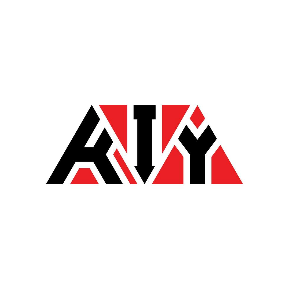 création de logo de lettre triangle kiy avec forme de triangle. monogramme de conception de logo triangle kiy. modèle de logo vectoriel triangle kiy avec couleur rouge. kiy logo triangulaire logo simple, élégant et luxueux. kiy