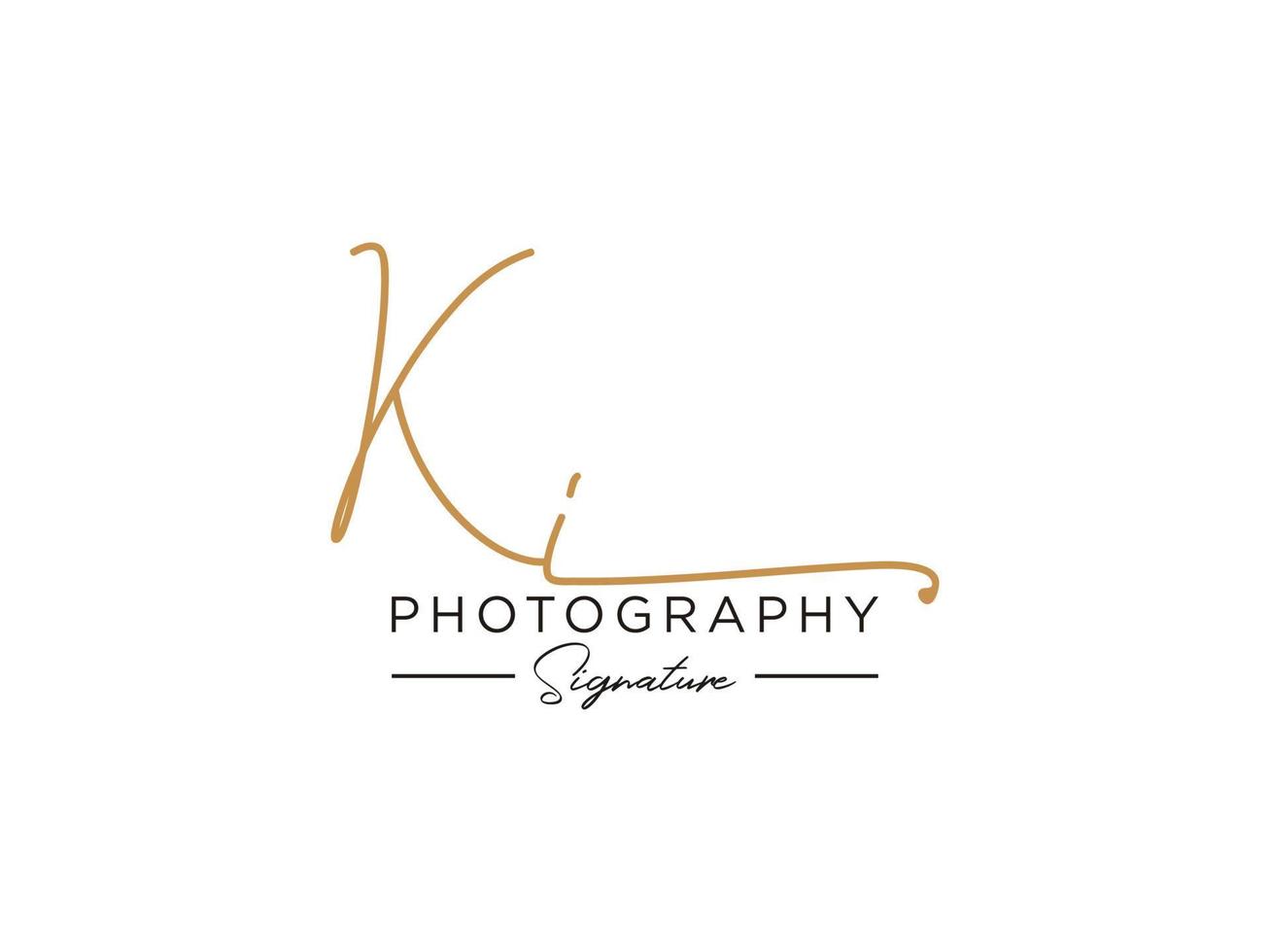 lettre ki signature logo template vecteur