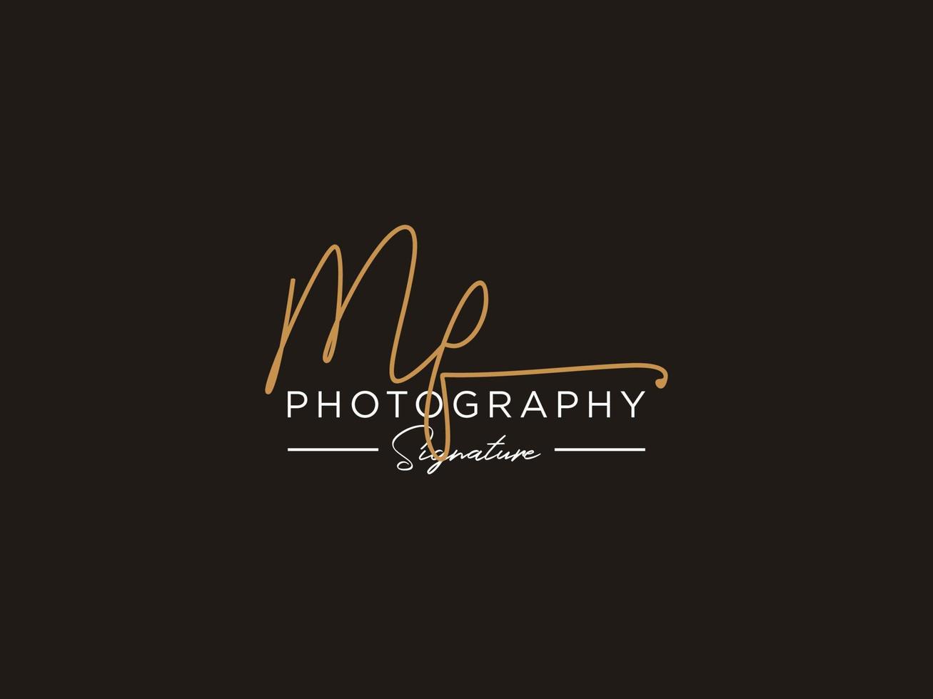 lettre mf signature logo template vecteur