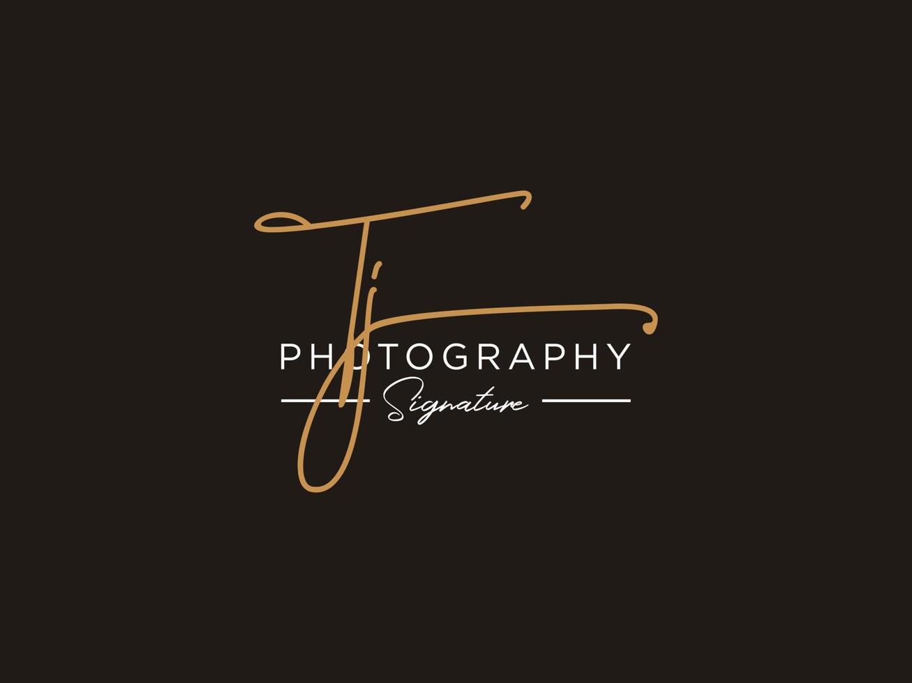 lettre tj signature logo template vecteur