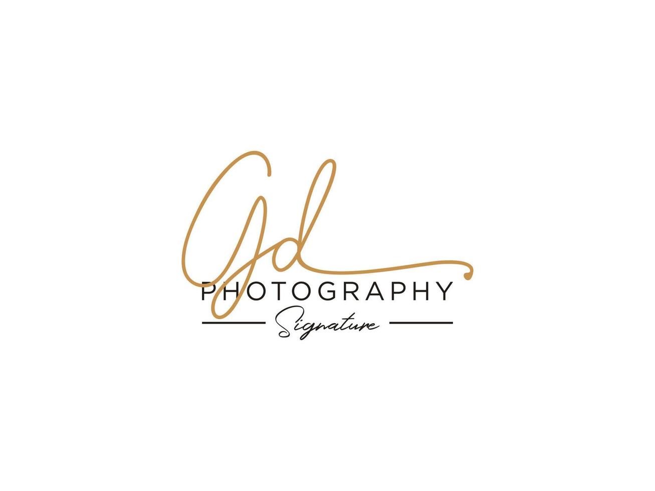 lettre gd signature logo template vecteur