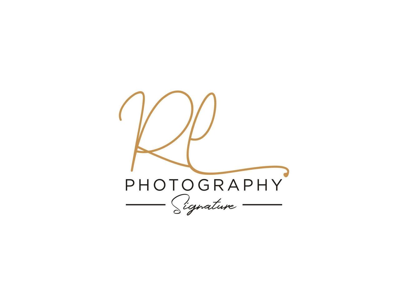 lettre rl signature logo template vecteur