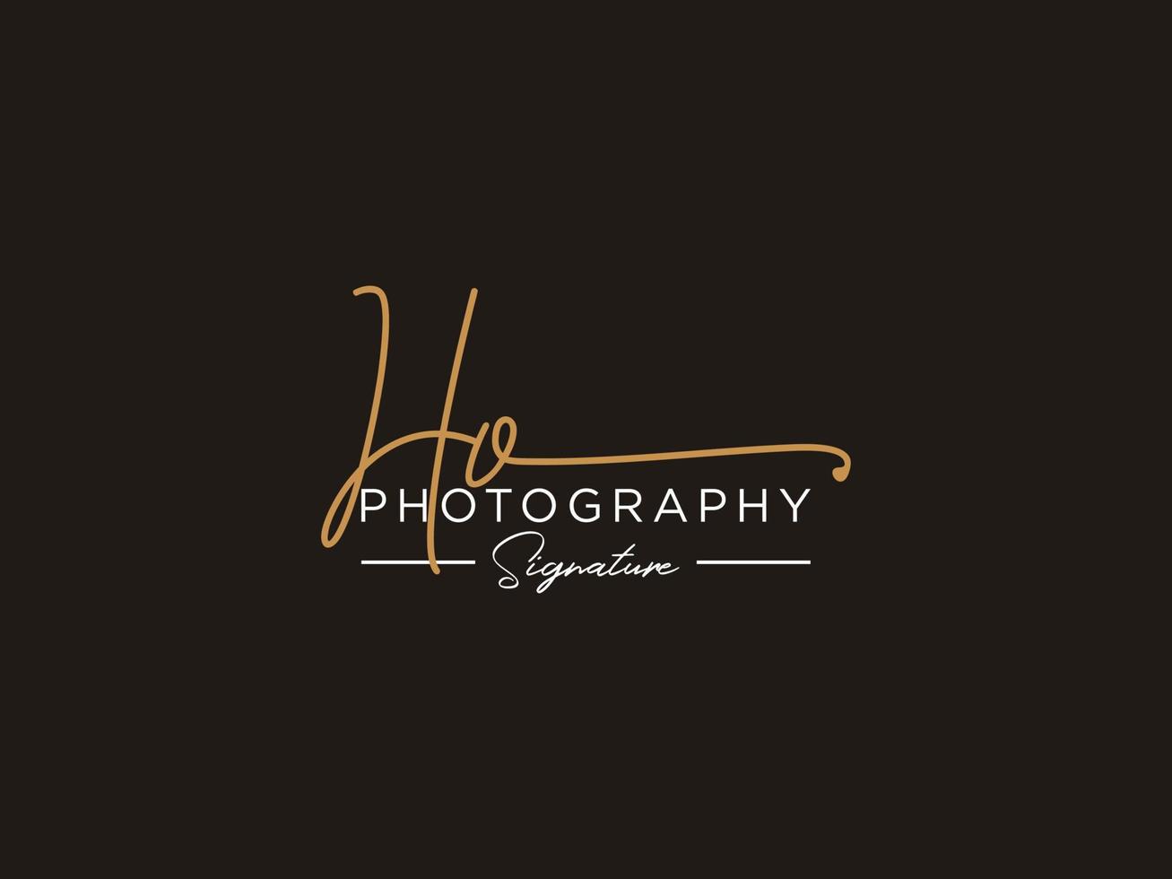 lettre ho signature logo template vecteur