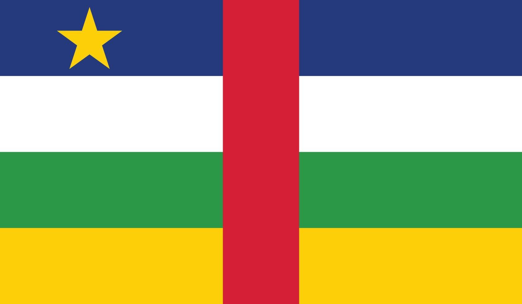 illustration vectorielle du drapeau de la république centrafricaine. vecteur