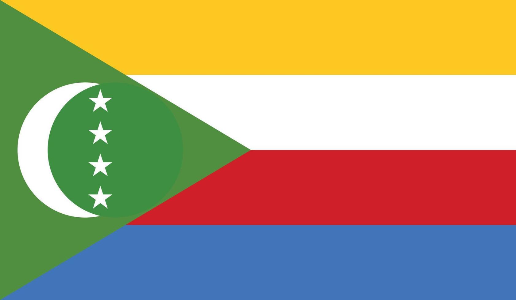 illustration vectorielle du drapeau des comores. vecteur