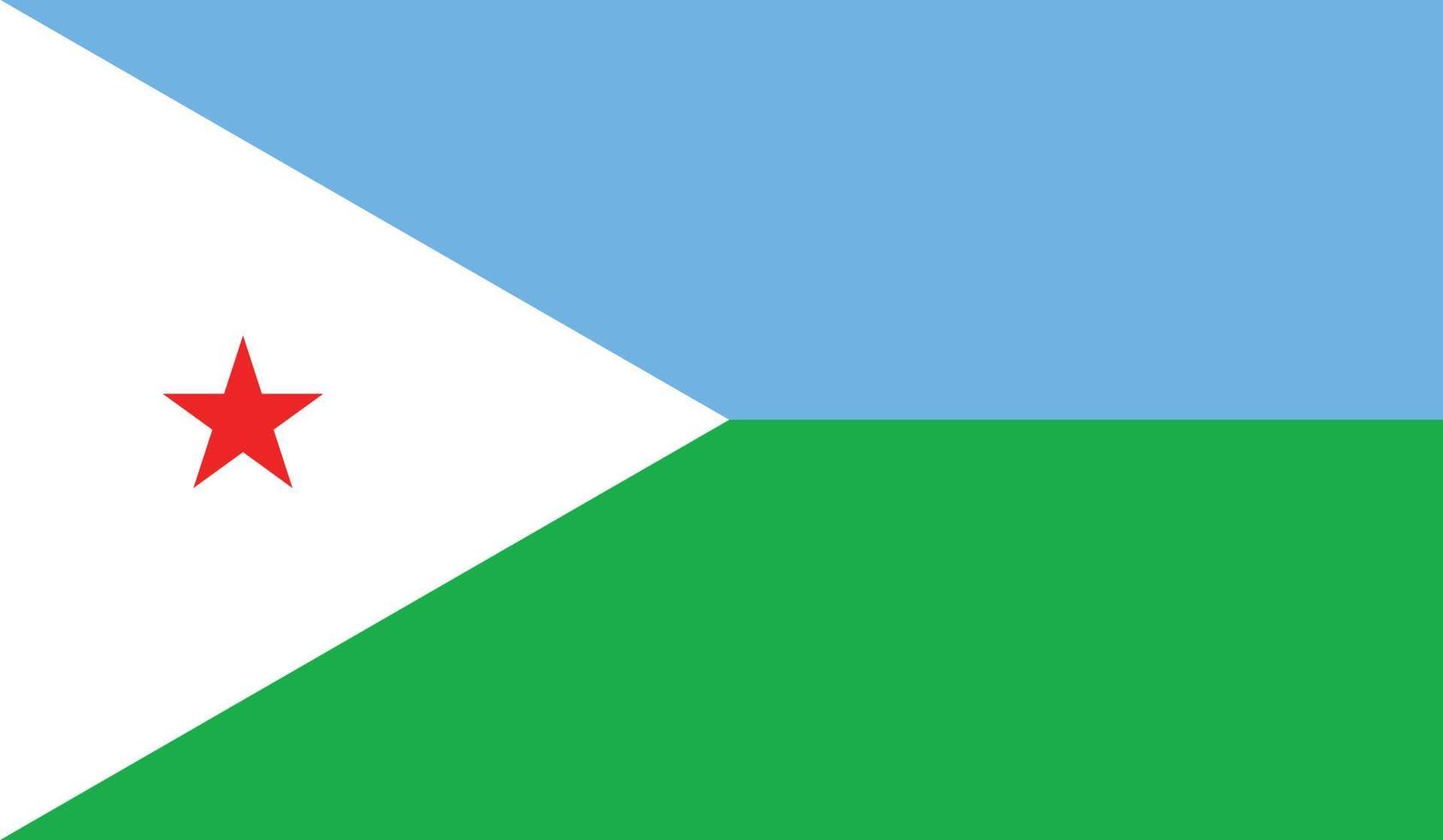 illustration vectorielle du drapeau de dijbouti. vecteur