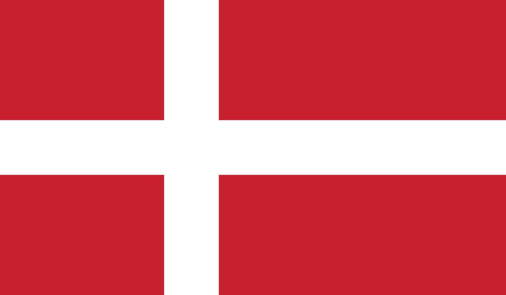 illustration vectorielle du drapeau du danemark. vecteur