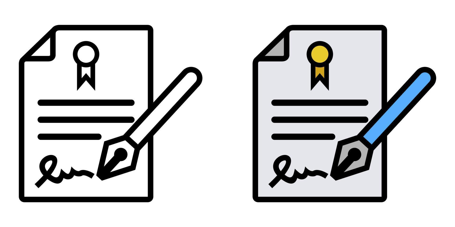 illustration graphique vectoriel de l'accord, de la certification, de l'icône du contrat