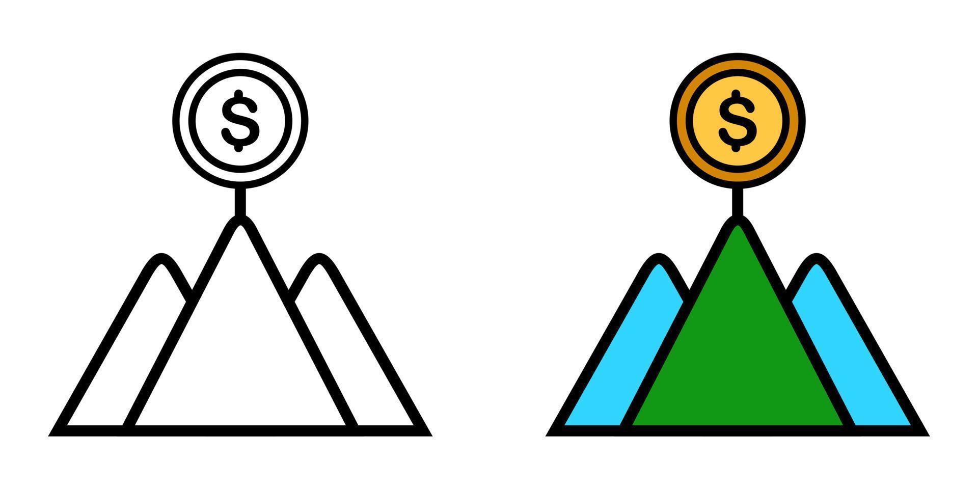 illustration graphique vectoriel de l'objectif, des affaires, de l'icône de l'objectif