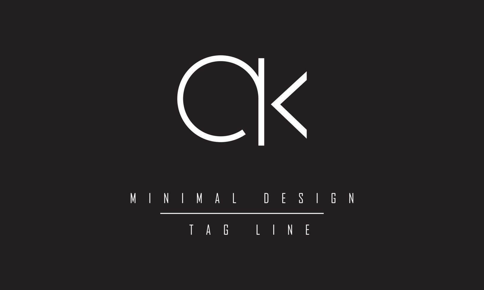 ak ou ka logo design illustration d'art vectoriel