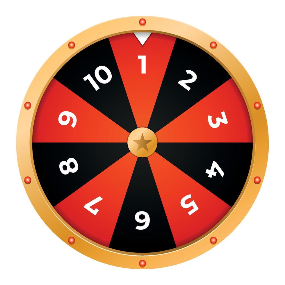 roue de la fortune du casino. industrie du jeu, divertissement, concept de passe-temps. jackpot numéro chanceux roulant la roulette. conception pour salle de poker en ligne, site Web, application mobile, modèle de page de site vecteur