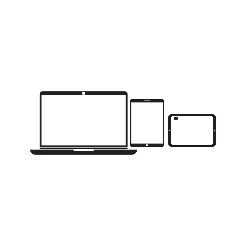 conception de modèle d'illustration vectorielle d'icône d'ordinateur portable vecteur