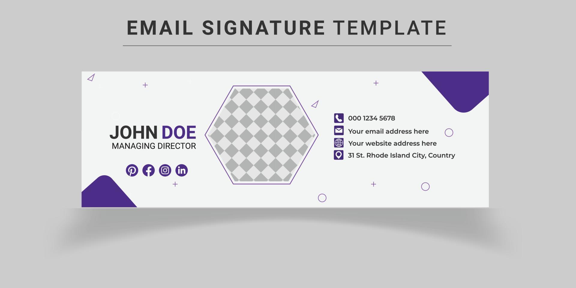 modèles de signature d'e-mail vecteur