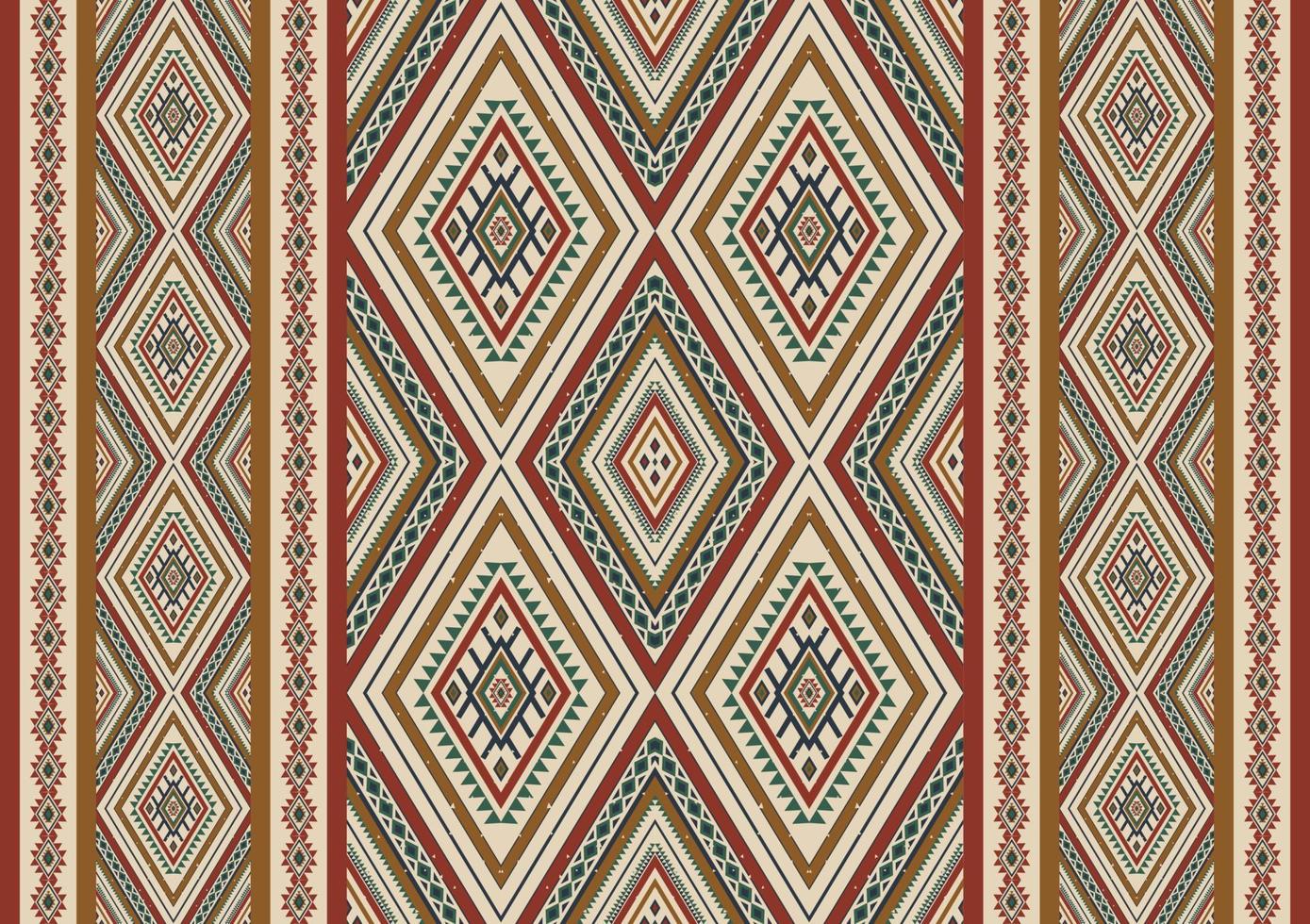 motif oriental géométrique ethnique sans couture traditionnel. style tribal rayé. conception pour le fond, papier peint, illustration vectorielle, tissu, vêtements, batik, tapis, broderie. vecteur