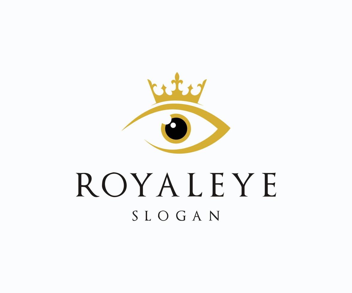 logo oeil royal, modèle de logo oeil de luxe vecteur