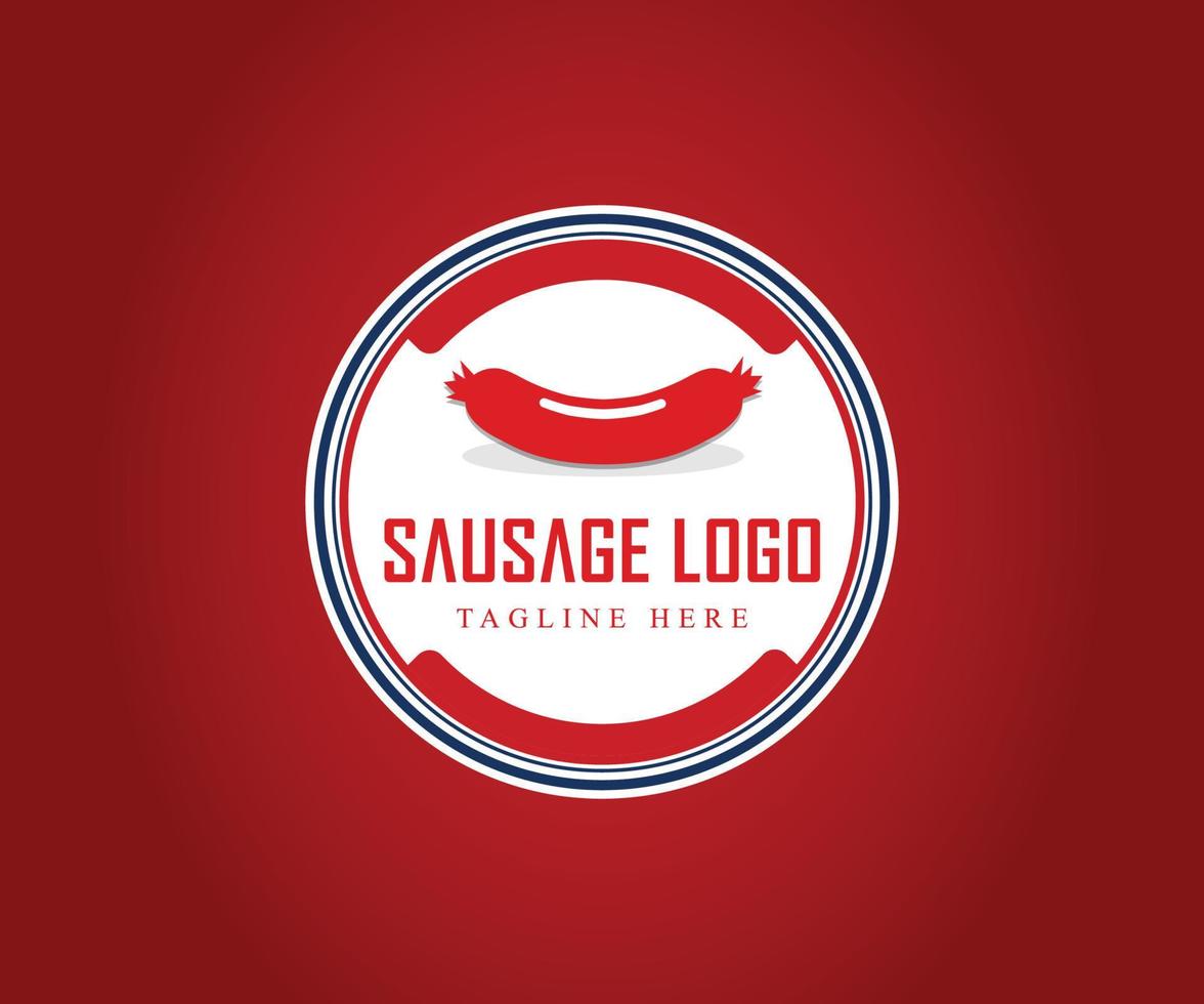 logo de saucisse créative pour vecteur de concept d'inspiration commerciale