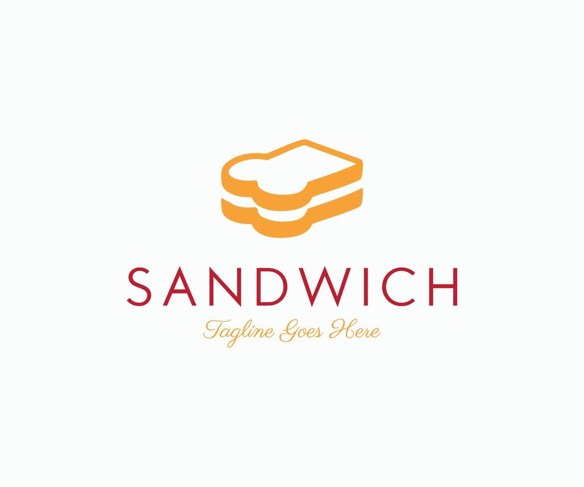 logo sandwich. modèle de logo sandwich moderne vecteur