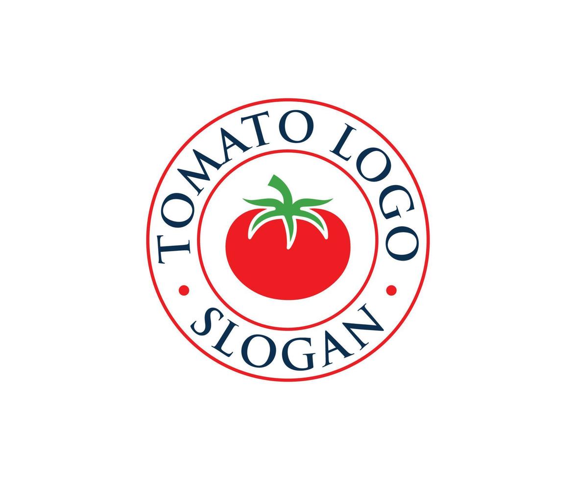 modèle de vecteur de conception de logo de tomate