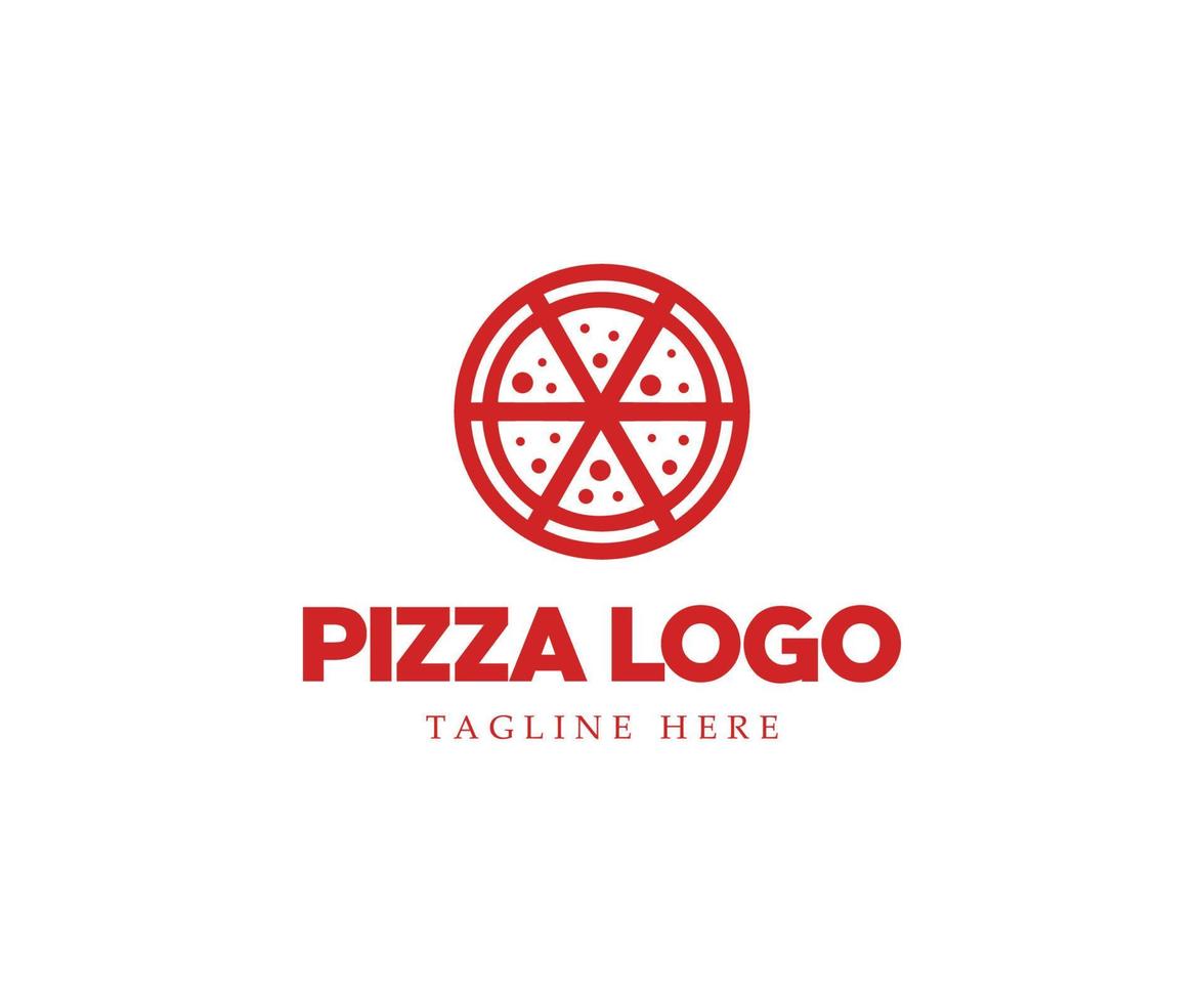 modèle de logo chaud de pizza. modèle de logo de restaurant de pizza. vecteur