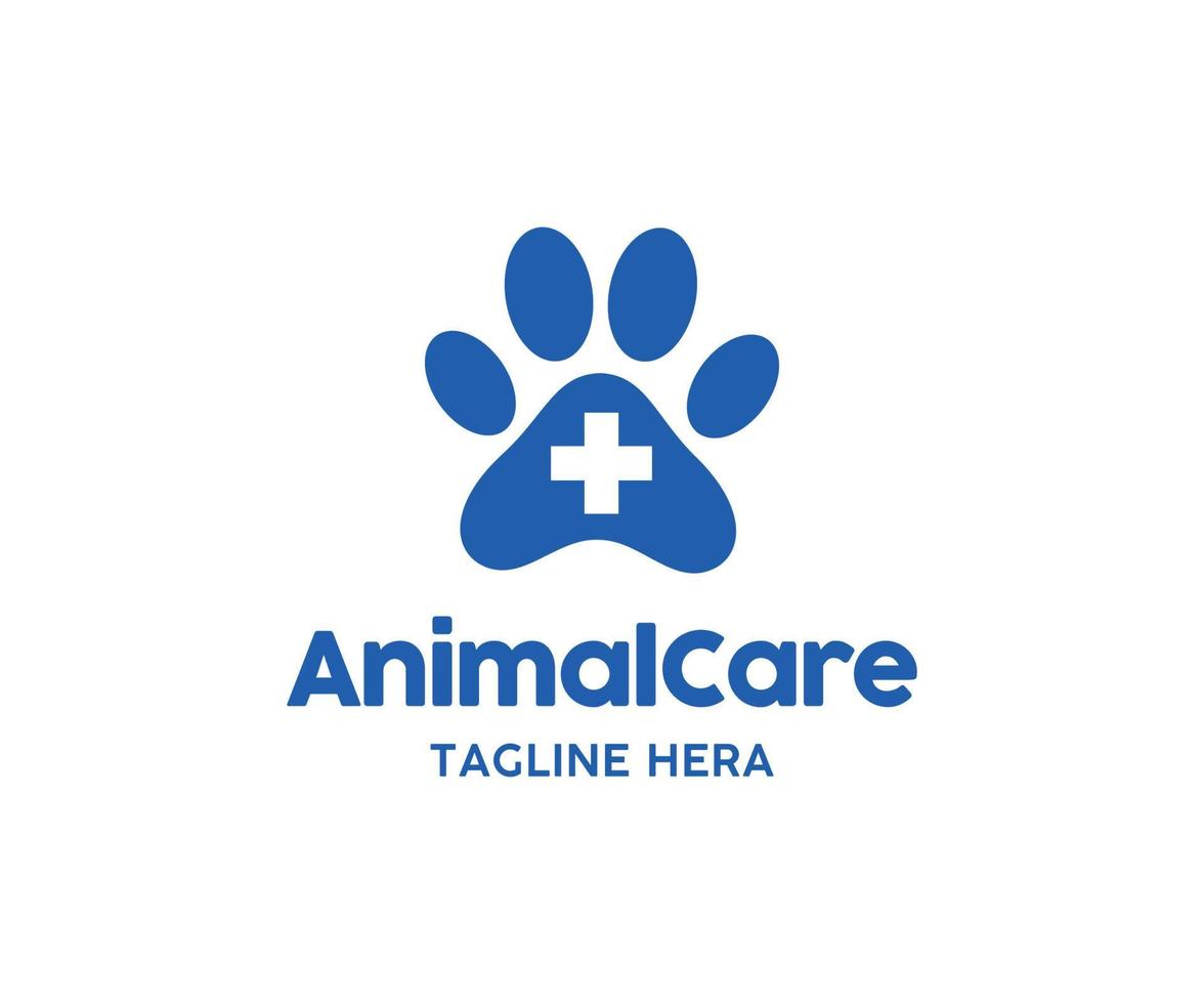 modèle de conception de logo de soins aux animaux vecteur