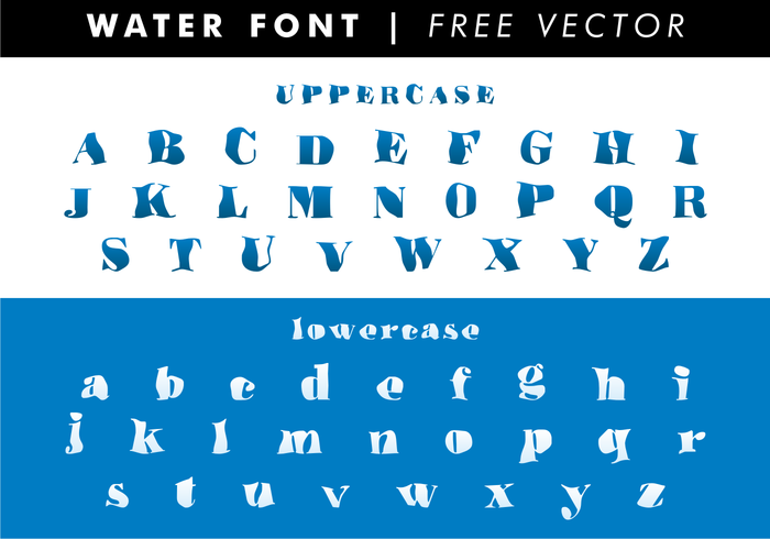 Water Font Free Vector