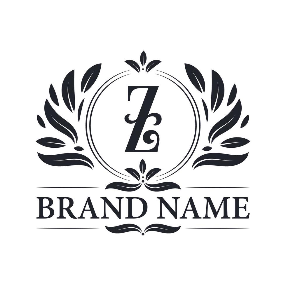 création de logo de lettre z doré de luxe vintage. vecteur