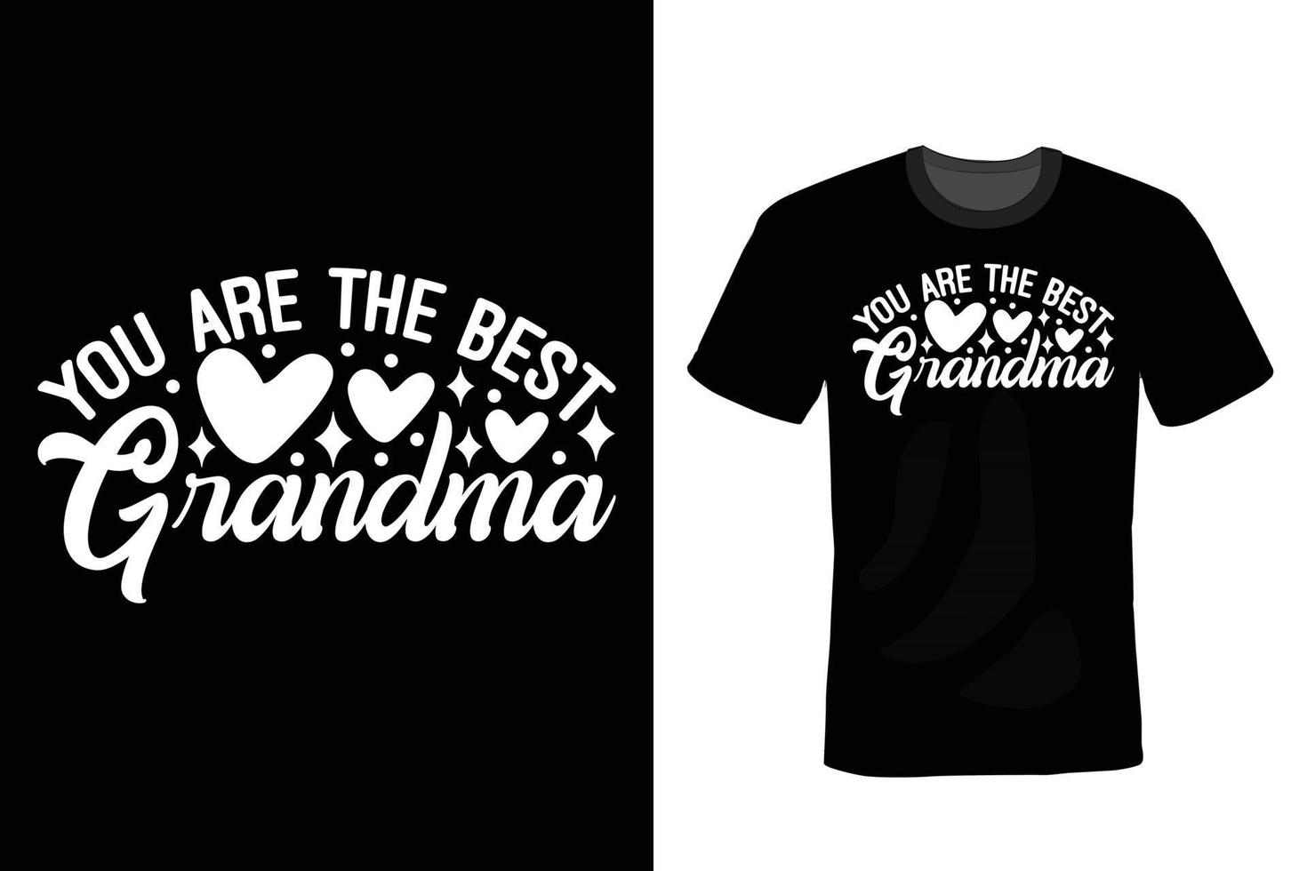 conception de t-shirt de grand-mère, vintage, typographie vecteur