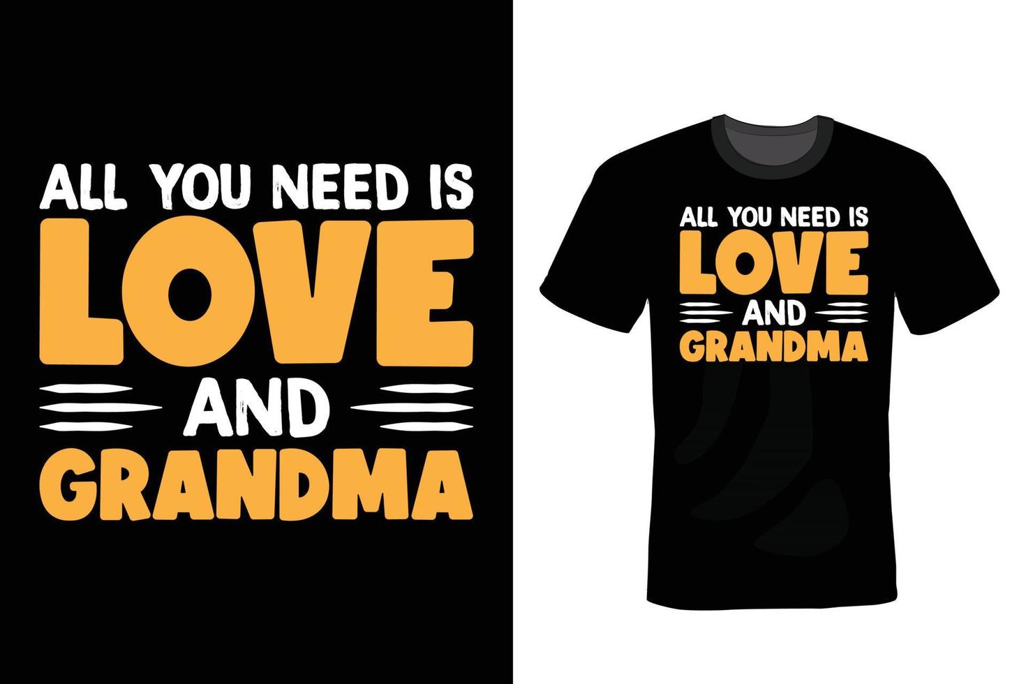 conception de t-shirt de grand-mère, vintage, typographie vecteur