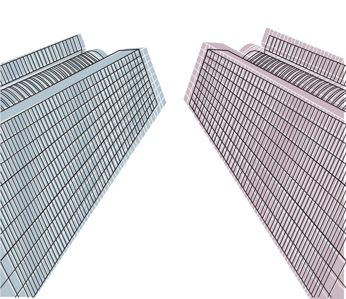 bâtiments de vecteur sur fond blanc