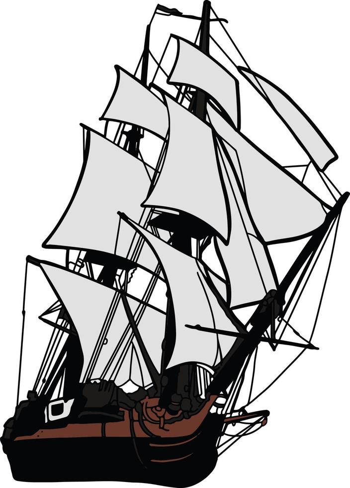 vecteur de bateau pirate