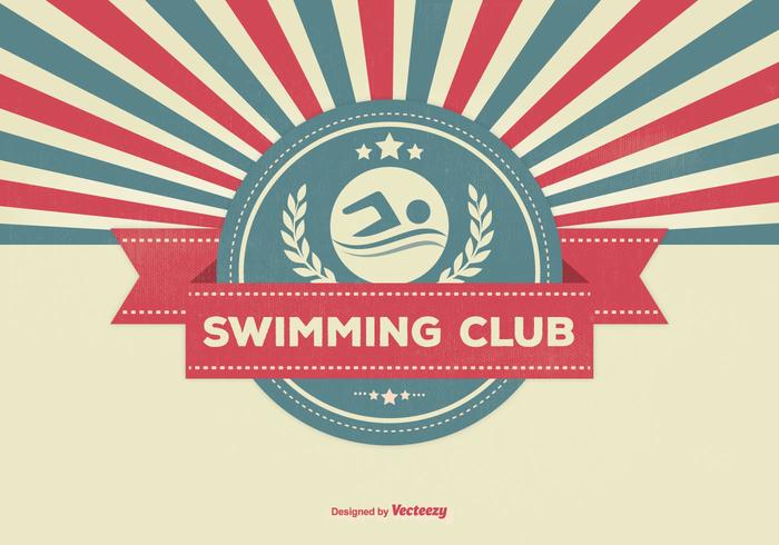 Illustration de club de natation vecteur