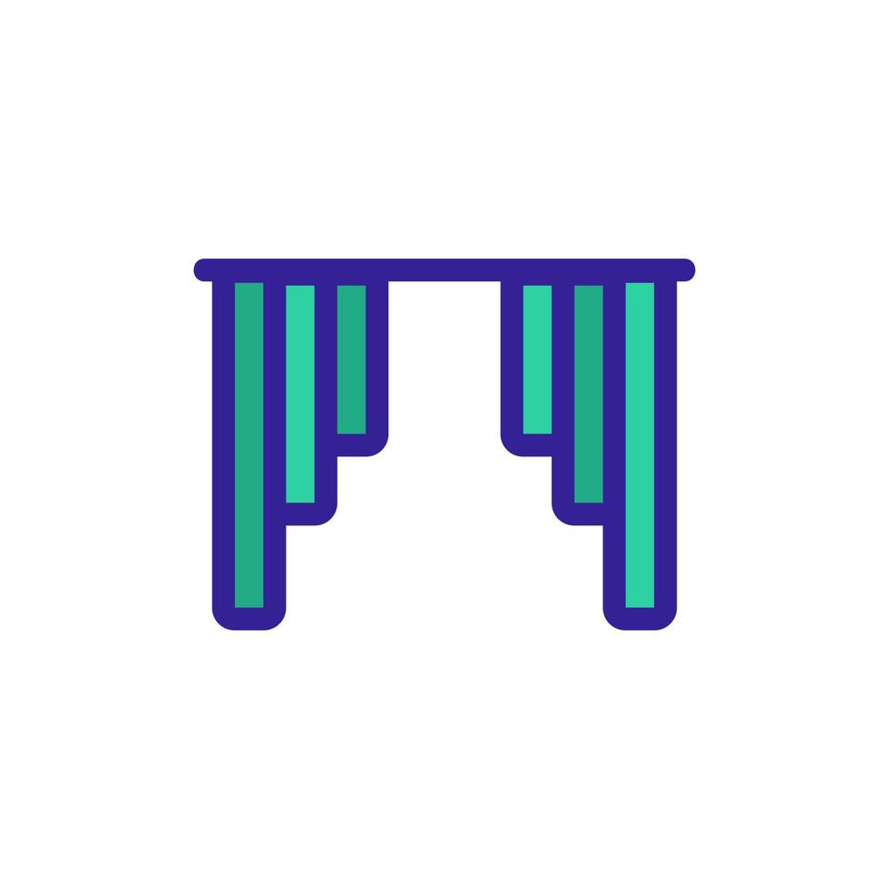 vecteur d'icône de rideau. illustration de symbole de contour isolé