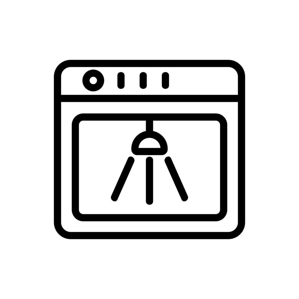 lumière brûlante dans l'illustration vectorielle de l'icône du lave-vaisselle vecteur