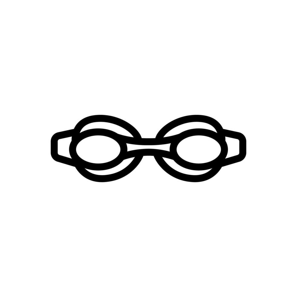 natation ronde en forme de lunettes de protection des yeux icône vecteur contour illustration