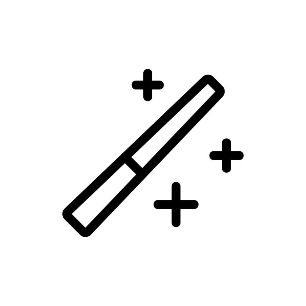 vecteur d'icône de bâton magique. illustration de symbole de contour isolé