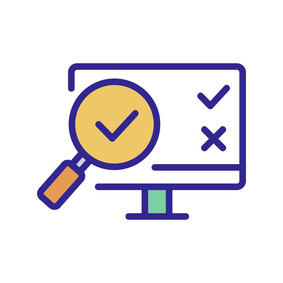 vecteur d'icône d'entreprise d'audit. illustration de symbole de contour isolé