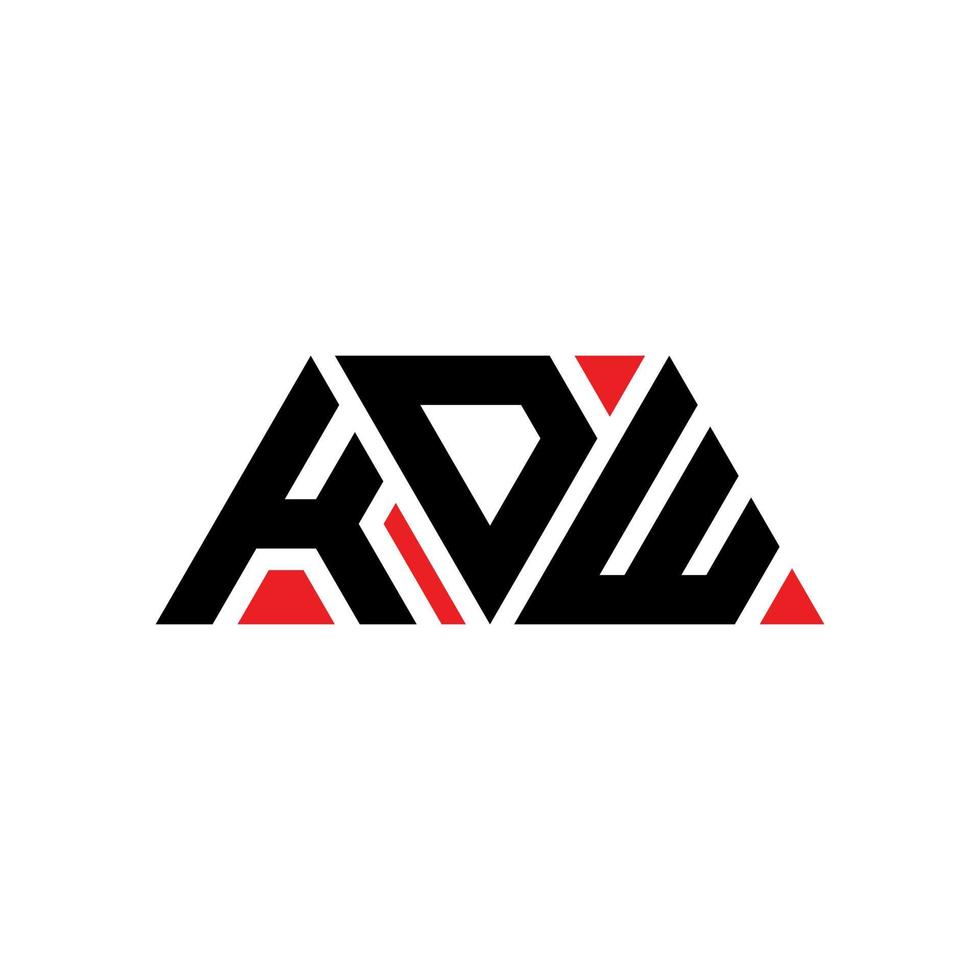 création de logo de lettre triangle kdw avec forme de triangle. monogramme de conception de logo triangle kdw. modèle de logo vectoriel triangle kdw avec couleur rouge. logo triangulaire kdw logo simple, élégant et luxueux. kdw