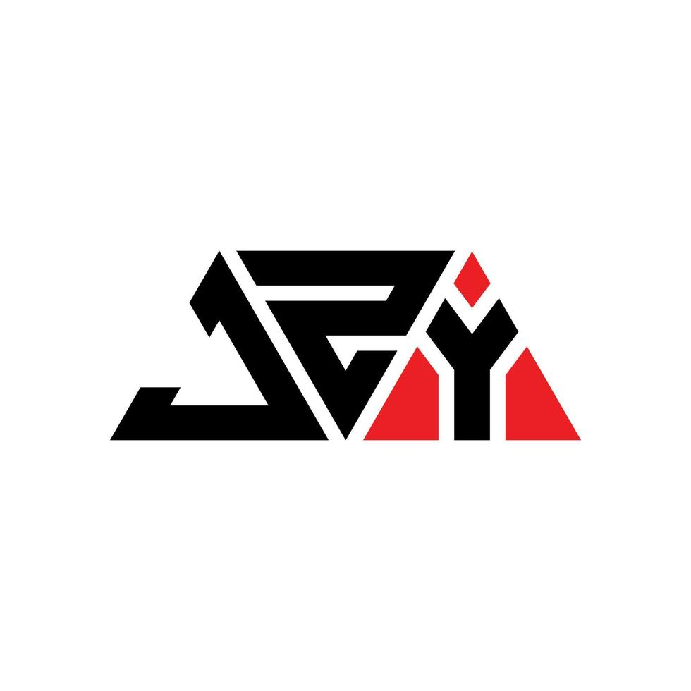 création de logo de lettre triangle jzy avec forme de triangle. monogramme de conception de logo triangle jzy. modèle de logo vectoriel triangle jzy avec couleur rouge. logo triangulaire jzy logo simple, élégant et luxueux. jzy