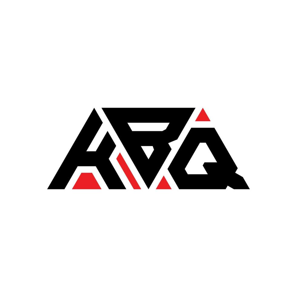 création de logo de lettre triangle kbq avec forme de triangle. monogramme de conception de logo triangle kbq. modèle de logo vectoriel triangle kbq avec couleur rouge. logo triangulaire kbq logo simple, élégant et luxueux. kbq