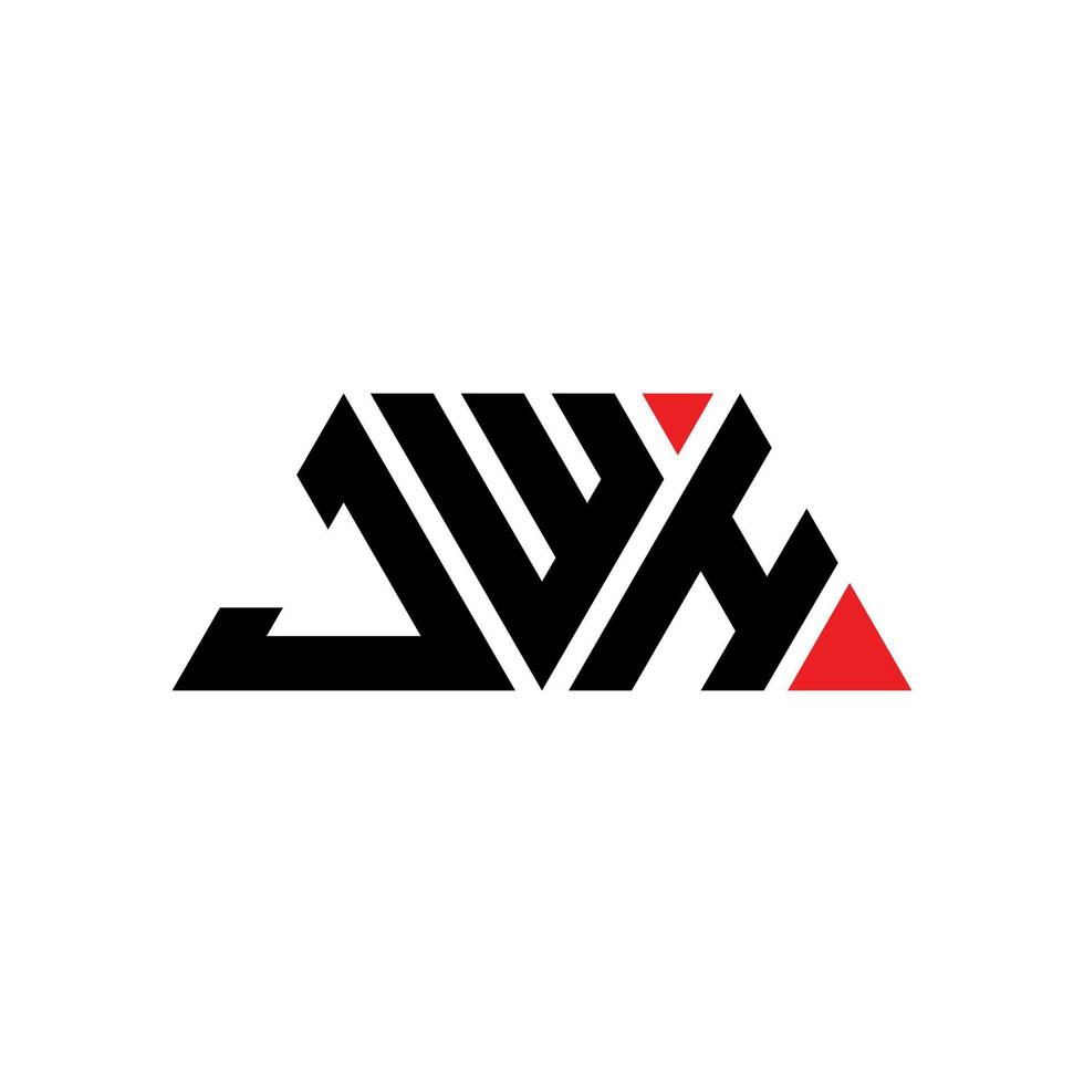 création de logo de lettre triangle jwh avec forme de triangle. monogramme de conception de logo triangle jwh. modèle de logo vectoriel triangle jwh avec couleur rouge. logo triangulaire jwh logo simple, élégant et luxueux. jwh