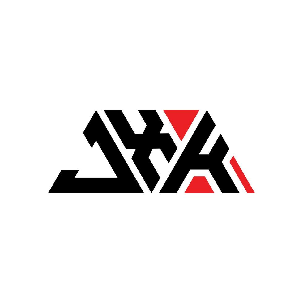 création de logo de lettre triangle jxk avec forme de triangle. monogramme de conception de logo triangle jxk. modèle de logo vectoriel triangle jxk avec couleur rouge. logo triangulaire jxk logo simple, élégant et luxueux. jxk