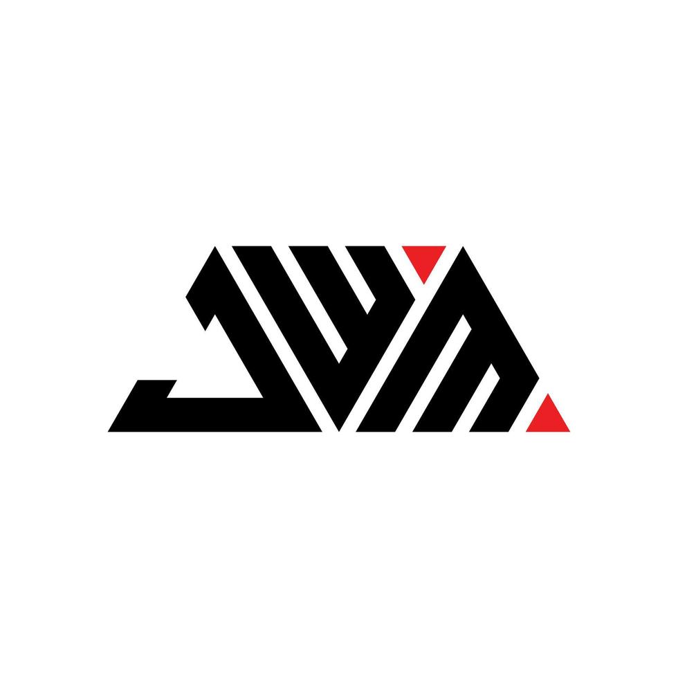 création de logo de lettre triangle jwm avec forme de triangle. monogramme de conception de logo triangle jwm. modèle de logo vectoriel triangle jwm avec couleur rouge. logo triangulaire jwm logo simple, élégant et luxueux. jwm