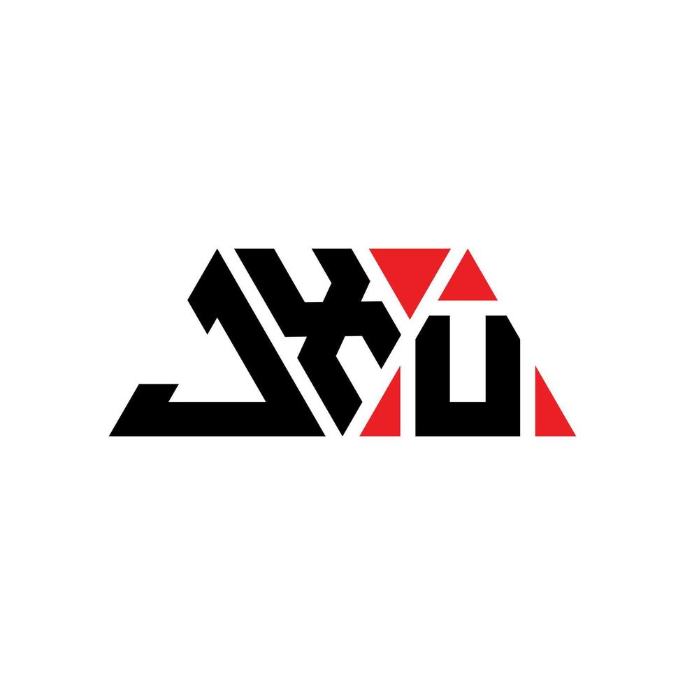 création de logo de lettre triangle jxu avec forme de triangle. monogramme de conception de logo triangle jxu. modèle de logo vectoriel triangle jxu avec couleur rouge. logo triangulaire jxu logo simple, élégant et luxueux. jxu