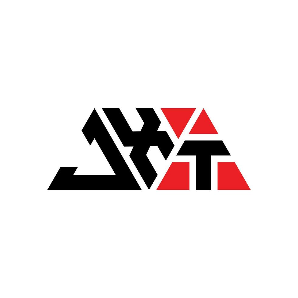 création de logo de lettre triangle jxt avec forme de triangle. monogramme de conception de logo triangle jxt. modèle de logo vectoriel triangle jxt avec couleur rouge. logo triangulaire jxt logo simple, élégant et luxueux. jxt
